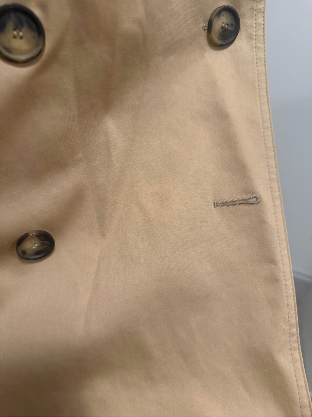 Burberry London Kensington Honey Beige Trench Coat Detachable Wool Liner Fit S/2 - Picture 7 of 16